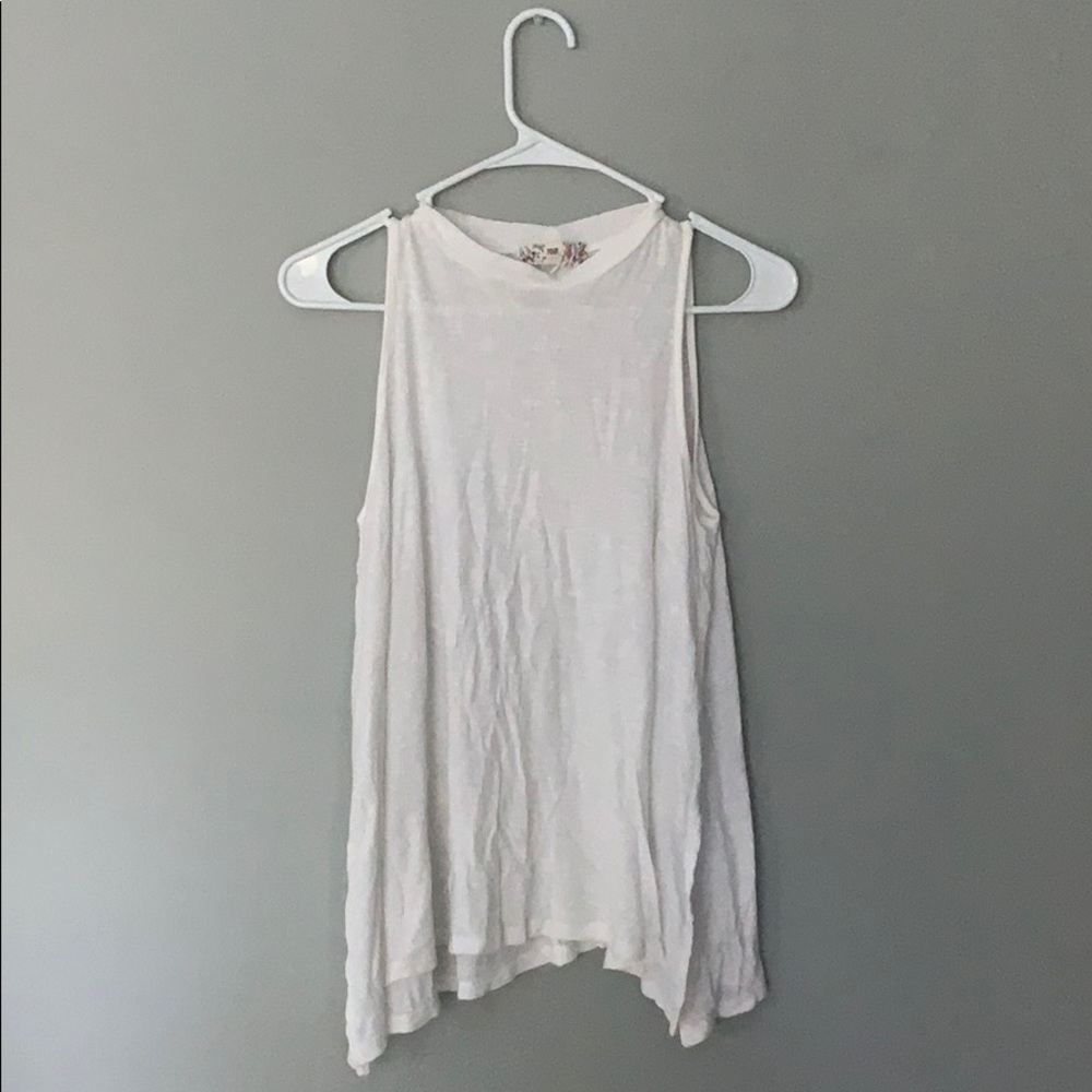 Long, white tank top